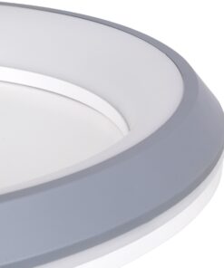 GloboStar® MELINA 61042 Πλαφονιέρα Οροφής Κύκλος LED CCT 55W 6376lm 120° AC 220-240V – Εναλλαγή Φωτισμού μέσω Τηλεχειριστηρίου All In One Ψυχρό Λευκό 6000k+Φυσικό Λευκό 4500k+Θερμό Λευκό 2700k Dimmable Φ48cm – Ανθρακί – 3 Years Warranty