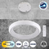 GloboStar® MELINA 61044 Κρεμαστή Πλαφονιέρα Οροφής Κύκλος LED CCT 55W 6376lm 120° AC 220-240V – Εναλλαγή Φωτισμού μέσω Τηλεχειριστηρίου All In One Ψυχρό Λευκό 6000k+Φυσικό Λευκό 4500k+Θερμό Λευκό 2700k Dimmable Φ48cm – Λευκό – 3 Years Warranty