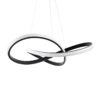 GloboStar® DEXTER 61049 Κρεμαστό Φωτιστικό Οροφής Design LED CCT 72W 8064lm 300° AC 220-240V – Εναλλαγή Φωτισμού μέσω Τηλεχειριστηρίου All In One Ψυχρό 6000k+Φυσικό 4500k+Θερμό 2700k Dimmable Φ56cm – Μαύρο – 3 Years Warranty
