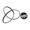 GloboStar® DEXTER 61049 Κρεμαστό Φωτιστικό Οροφής Design LED CCT 72W 8064lm 300° AC 220-240V – Εναλλαγή Φωτισμού μέσω Τηλεχειριστηρίου All In One Ψυχρό 6000k+Φυσικό 4500k+Θερμό 2700k Dimmable Φ56cm – Μαύρο – 3 Years Warranty