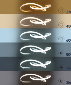 GloboStar® DEXTER 61050 Κρεμαστό Φωτιστικό Οροφής Design LED CCT 72W 8064lm 300° AC 220-240V – Εναλλαγή Φωτισμού μέσω Τηλεχειριστηρίου All In One Ψυχρό 6000k+Φυσικό 4500k+Θερμό 2700k Dimmable Φ56cm – Λευκό – 3 Years Warranty