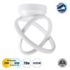 GloboStar® AMELIA 61053 Φωτιστικό Οροφής Design LED CCT 20W 2400lm 300° AC 220-240V – Εναλλαγή Φωτισμού μέσω Διακόπτη On/Off All In One Ψυχρό 6000k+Φυσικό 4500k+Θερμό 2700k Μ24.5 x Π16 x Υ25cm – Λευκό