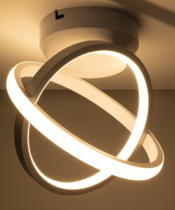 GloboStar® AMELIA 61053 Φωτιστικό Οροφής Design LED CCT 20W 2400lm 300° AC 220-240V – Εναλλαγή Φωτισμού μέσω Διακόπτη On/Off All In One Ψυχρό 6000k+Φυσικό 4500k+Θερμό 2700k Μ24.5 x Π16 x Υ25cm – Λευκό