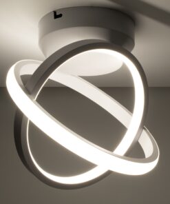 GloboStar® AMELIA 61053 Φωτιστικό Οροφής Design LED CCT 20W 2400lm 300° AC 220-240V – Εναλλαγή Φωτισμού μέσω Διακόπτη On/Off All In One Ψυχρό 6000k+Φυσικό 4500k+Θερμό 2700k Μ24.5 x Π16 x Υ25cm – Λευκό