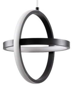 GloboStar® ALICE 61055 Κρεμαστό Φωτιστικό Οροφής Design LED CCT 20W 2400lm 300° AC 220-240V – Εναλλαγή Φωτισμού μέσω Διακόπτη On/Off All In One Ψυχρό 6000k+Φυσικό 4500k+Θερμό 2700k Μ25 x Π22 x Υ25cm – Μαύρο