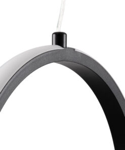 GloboStar® ALICE 61055 Κρεμαστό Φωτιστικό Οροφής Design LED CCT 20W 2400lm 300° AC 220-240V – Εναλλαγή Φωτισμού μέσω Διακόπτη On/Off All In One Ψυχρό 6000k+Φυσικό 4500k+Θερμό 2700k Μ25 x Π22 x Υ25cm – Μαύρο