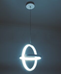 GloboStar® ALICE 61056 Κρεμαστό Φωτιστικό Οροφής Design LED CCT 20W 2400lm 300° AC 220-240V – Εναλλαγή Φωτισμού μέσω Διακόπτη On/Off All In One Ψυχρό 6000k+Φυσικό 4500k+Θερμό 2700k Μ25 x Π22 x Υ25cm – Λευκό