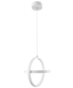 GloboStar® ALICE 61056 Κρεμαστό Φωτιστικό Οροφής Design LED CCT 20W 2400lm 300° AC 220-240V – Εναλλαγή Φωτισμού μέσω Διακόπτη On/Off All In One Ψυχρό 6000k+Φυσικό 4500k+Θερμό 2700k Μ25 x Π22 x Υ25cm – Λευκό