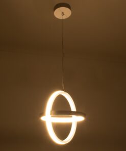 GloboStar® ALICE 61056 Κρεμαστό Φωτιστικό Οροφής Design LED CCT 20W 2400lm 300° AC 220-240V – Εναλλαγή Φωτισμού μέσω Διακόπτη On/Off All In One Ψυχρό 6000k+Φυσικό 4500k+Θερμό 2700k Μ25 x Π22 x Υ25cm – Λευκό