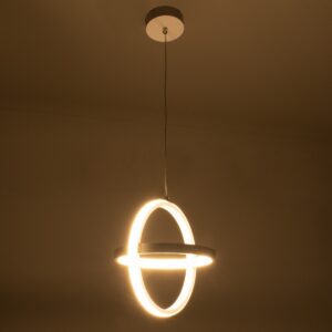 GloboStar® ALICE 61056 Κρεμαστό Φωτιστικό Οροφής Design LED CCT 20W 2400lm 300° AC 220-240V – Εναλλαγή Φωτισμού μέσω Διακόπτη On/Off All In One Ψυχρό 6000k+Φυσικό 4500k+Θερμό 2700k Μ25 x Π22 x Υ25cm – Λευκό
