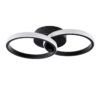 GloboStar® CORA 61058 Φωτιστικό Οροφής Design LED CCT 18W 2160lm 300° AC 220-240V – Εναλλαγή Φωτισμού μέσω Διακόπτη On/Off All In One Ψυχρό 6000k+Φυσικό 4500k+Θερμό 2700k Μ36 x Π20.5 x Υ7cm – Μαύρο