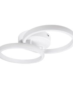 GloboStar® CORA 61059 Φωτιστικό Οροφής Design LED CCT 18W 2160lm 300° AC 220-240V – Εναλλαγή Φωτισμού μέσω Διακόπτη On/Off All In One Ψυχρό 6000k+Φυσικό 4500k+Θερμό 2700k Μ36 x Π20.5 x Υ7cm – Λευκό