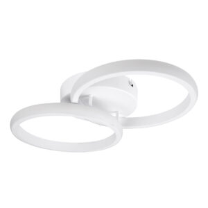 GloboStar® CORA 61059 Φωτιστικό Οροφής Design LED CCT 18W 2160lm 300° AC 220-240V – Εναλλαγή Φωτισμού μέσω Διακόπτη On/Off All In One Ψυχρό 6000k+Φυσικό 4500k+Θερμό 2700k Μ36 x Π20.5 x Υ7cm – Λευκό