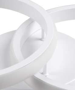 GloboStar® CORA 61059 Φωτιστικό Οροφής Design LED CCT 18W 2160lm 300° AC 220-240V – Εναλλαγή Φωτισμού μέσω Διακόπτη On/Off All In One Ψυχρό 6000k+Φυσικό 4500k+Θερμό 2700k Μ36 x Π20.5 x Υ7cm – Λευκό