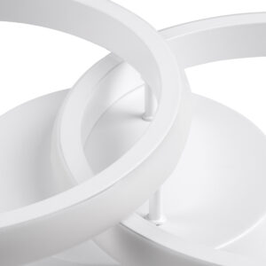 GloboStar® CORA 61059 Φωτιστικό Οροφής Design LED CCT 18W 2160lm 300° AC 220-240V – Εναλλαγή Φωτισμού μέσω Διακόπτη On/Off All In One Ψυχρό 6000k+Φυσικό 4500k+Θερμό 2700k Μ36 x Π20.5 x Υ7cm – Λευκό