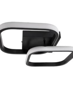 GloboStar® NORA 61061 Φωτιστικό Οροφής Design LED CCT 22W 2640lm 300° AC 220-240V – Εναλλαγή Φωτισμού μέσω Διακόπτη On/Off All In One Ψυχρό 6000k+Φυσικό 4500k+Θερμό 2700k Μ40 x Π24 x Υ7cm – Μαύρο