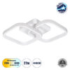 GloboStar® NORA 61062 Φωτιστικό Οροφής Design LED CCT 22W 2640lm 300° AC 220-240V – Εναλλαγή Φωτισμού μέσω Διακόπτη On/Off All In One Ψυχρό 6000k+Φυσικό 4500k+Θερμό 2700k Μ40 x Π24 x Υ7cm – Λευκό