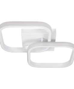 GloboStar® NORA 61062 Φωτιστικό Οροφής Design LED CCT 22W 2640lm 300° AC 220-240V – Εναλλαγή Φωτισμού μέσω Διακόπτη On/Off All In One Ψυχρό 6000k+Φυσικό 4500k+Θερμό 2700k Μ40 x Π24 x Υ7cm – Λευκό