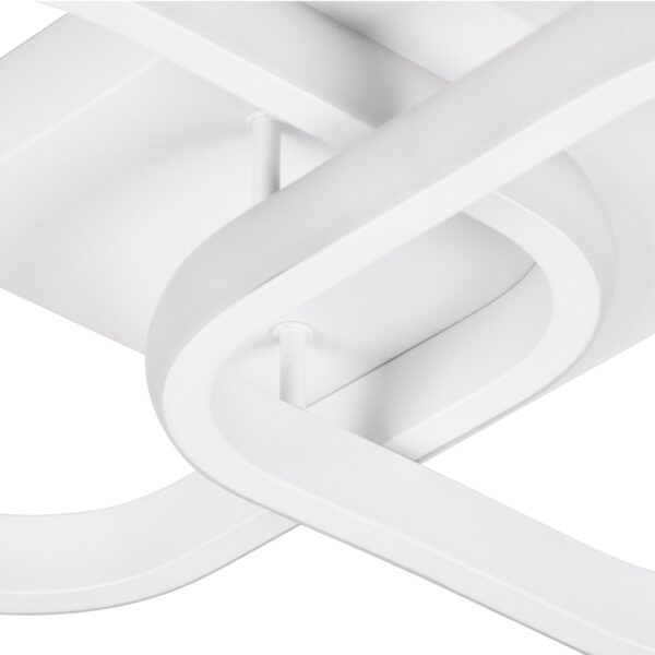 GloboStar® NORA 61062 Φωτιστικό Οροφής Design LED CCT 22W 2640lm 300° AC 220-240V – Εναλλαγή Φωτισμού μέσω Διακόπτη On/Off All In One Ψυχρό 6000k+Φυσικό 4500k+Θερμό 2700k Μ40 x Π24 x Υ7cm – Λευκό