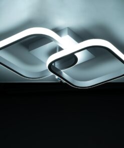 GloboStar® NORA 61062 Φωτιστικό Οροφής Design LED CCT 22W 2640lm 300° AC 220-240V – Εναλλαγή Φωτισμού μέσω Διακόπτη On/Off All In One Ψυχρό 6000k+Φυσικό 4500k+Θερμό 2700k Μ40 x Π24 x Υ7cm – Λευκό