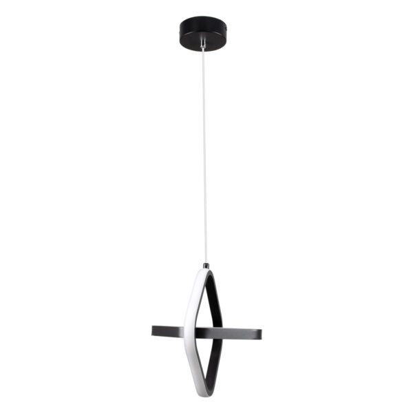 GloboStar® ROSE 61064 Κρεμαστό Φωτιστικό Οροφής Design LED CCT 22W 2640lm 300° AC 220-240V – Εναλλαγή Φωτισμού μέσω Διακόπτη On/Off All In One Ψυχρό 6000k+Φυσικό 4500k+Θερμό 2700k Μ24 x Π22 x Υ24cm – Μαύρο