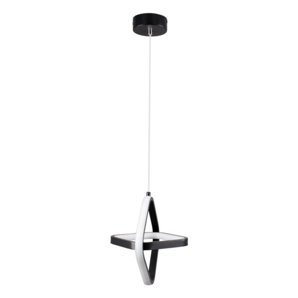 GloboStar® ROSE 61064 Κρεμαστό Φωτιστικό Οροφής Design LED CCT 22W 2640lm 300° AC 220-240V – Εναλλαγή Φωτισμού μέσω Διακόπτη On/Off All In One Ψυχρό 6000k+Φυσικό 4500k+Θερμό 2700k Μ24 x Π22 x Υ24cm – Μαύρο