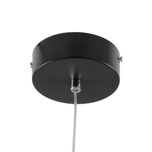 GloboStar® ROSE 61064 Κρεμαστό Φωτιστικό Οροφής Design LED CCT 22W 2640lm 300° AC 220-240V – Εναλλαγή Φωτισμού μέσω Διακόπτη On/Off All In One Ψυχρό 6000k+Φυσικό 4500k+Θερμό 2700k Μ24 x Π22 x Υ24cm – Μαύρο