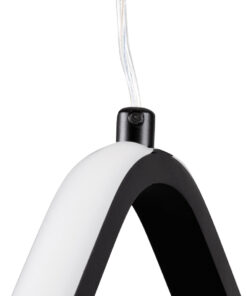 GloboStar® ROSE 61064 Κρεμαστό Φωτιστικό Οροφής Design LED CCT 22W 2640lm 300° AC 220-240V – Εναλλαγή Φωτισμού μέσω Διακόπτη On/Off All In One Ψυχρό 6000k+Φυσικό 4500k+Θερμό 2700k Μ24 x Π22 x Υ24cm – Μαύρο