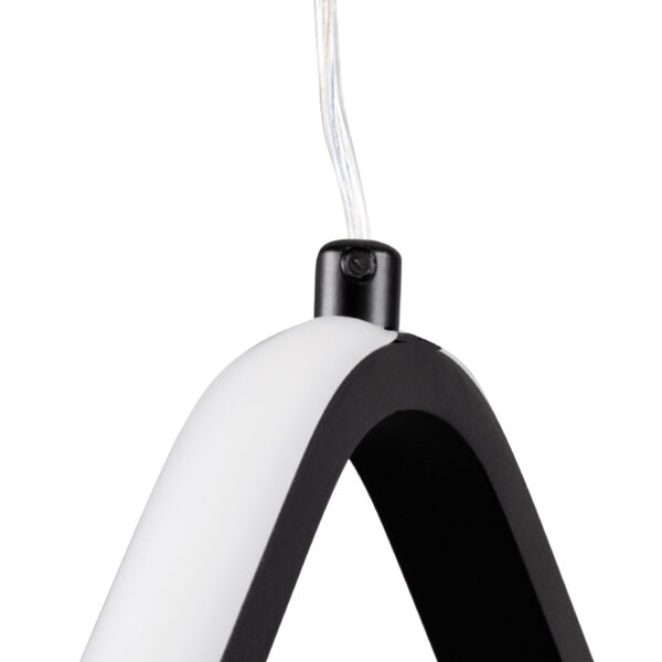 GloboStar® ROSE 61064 Κρεμαστό Φωτιστικό Οροφής Design LED CCT 22W 2640lm 300° AC 220-240V – Εναλλαγή Φωτισμού μέσω Διακόπτη On/Off All In One Ψυχρό 6000k+Φυσικό 4500k+Θερμό 2700k Μ24 x Π22 x Υ24cm – Μαύρο