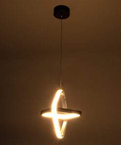 GloboStar® ROSE 61064 Κρεμαστό Φωτιστικό Οροφής Design LED CCT 22W 2640lm 300° AC 220-240V – Εναλλαγή Φωτισμού μέσω Διακόπτη On/Off All In One Ψυχρό 6000k+Φυσικό 4500k+Θερμό 2700k Μ24 x Π22 x Υ24cm – Μαύρο