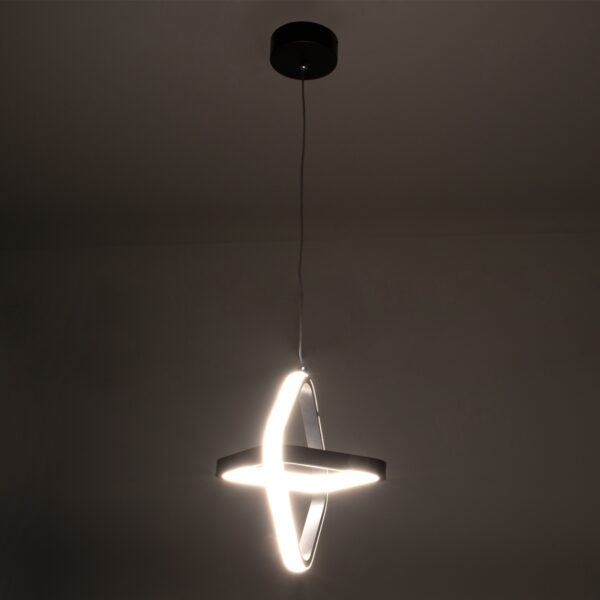 GloboStar® ROSE 61065 Κρεμαστό Φωτιστικό Οροφής Design LED CCT 22W 2640lm 300° AC 220-240V – Εναλλαγή Φωτισμού μέσω Διακόπτη On/Off All In One Ψυχρό 6000k+Φυσικό 4500k+Θερμό 2700k Μ24 x Π22 x Υ24cm – Λευκό