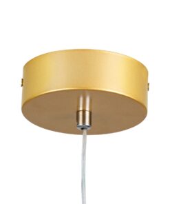 GloboStar® ROSE 61066 Κρεμαστό Φωτιστικό Οροφής Design LED CCT 22W 2640lm 300° AC 220-240V – Εναλλαγή Φωτισμού μέσω Διακόπτη On/Off All In One Ψυχρό 6000k+Φυσικό 4500k+Θερμό 2700k Μ24 x Π22 x Υ24cm – Χρυσό Βούρτσας