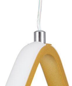 GloboStar® ROSE 61066 Κρεμαστό Φωτιστικό Οροφής Design LED CCT 22W 2640lm 300° AC 220-240V – Εναλλαγή Φωτισμού μέσω Διακόπτη On/Off All In One Ψυχρό 6000k+Φυσικό 4500k+Θερμό 2700k Μ24 x Π22 x Υ24cm – Χρυσό Βούρτσας