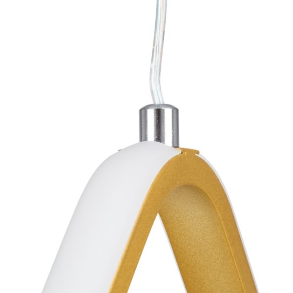 GloboStar® ROSE 61066 Κρεμαστό Φωτιστικό Οροφής Design LED CCT 22W 2640lm 300° AC 220-240V – Εναλλαγή Φωτισμού μέσω Διακόπτη On/Off All In One Ψυχρό 6000k+Φυσικό 4500k+Θερμό 2700k Μ24 x Π22 x Υ24cm – Χρυσό Βούρτσας