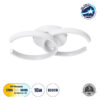 GloboStar® EVA 61068 Φωτιστικό Οροφής Design LED CCT 16W 1920lm 300° AC 220-240V – Εναλλαγή Φωτισμού μέσω Διακόπτη On/Off All In One Ψυχρό 6000k+Φυσικό 4500k+Θερμό 2700k Μ33 x Π21 x Υ7cm – Λευκό