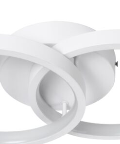 GloboStar® EVA 61068 Φωτιστικό Οροφής Design LED CCT 16W 1920lm 300° AC 220-240V – Εναλλαγή Φωτισμού μέσω Διακόπτη On/Off All In One Ψυχρό 6000k+Φυσικό 4500k+Θερμό 2700k Μ33 x Π21 x Υ7cm – Λευκό