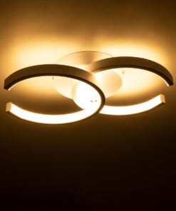 GloboStar® EVA 61068 Φωτιστικό Οροφής Design LED CCT 16W 1920lm 300° AC 220-240V – Εναλλαγή Φωτισμού μέσω Διακόπτη On/Off All In One Ψυχρό 6000k+Φυσικό 4500k+Θερμό 2700k Μ33 x Π21 x Υ7cm – Λευκό