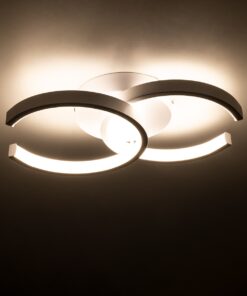 GloboStar® EVA 61068 Φωτιστικό Οροφής Design LED CCT 16W 1920lm 300° AC 220-240V – Εναλλαγή Φωτισμού μέσω Διακόπτη On/Off All In One Ψυχρό 6000k+Φυσικό 4500k+Θερμό 2700k Μ33 x Π21 x Υ7cm – Λευκό