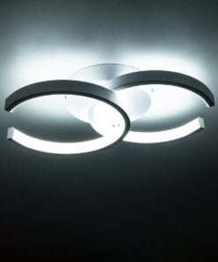 GloboStar® EVA 61068 Φωτιστικό Οροφής Design LED CCT 16W 1920lm 300° AC 220-240V – Εναλλαγή Φωτισμού μέσω Διακόπτη On/Off All In One Ψυχρό 6000k+Φυσικό 4500k+Θερμό 2700k Μ33 x Π21 x Υ7cm – Λευκό