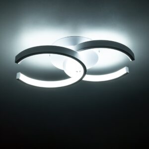 GloboStar® EVA 61068 Φωτιστικό Οροφής Design LED CCT 16W 1920lm 300° AC 220-240V – Εναλλαγή Φωτισμού μέσω Διακόπτη On/Off All In One Ψυχρό 6000k+Φυσικό 4500k+Θερμό 2700k Μ33 x Π21 x Υ7cm – Λευκό