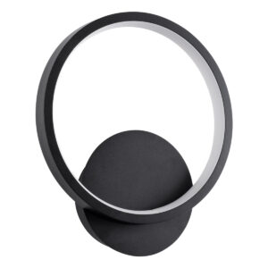 GloboStar® TED 61070 Φωτιστικό Τοίχου – Απλίκα Design LED CCT 9W 1080lm 300° AC 220-240V – Εναλλαγή Φωτισμού μέσω Διακόπτη On/Off All In One Ψυχρό 6000k+Φυσικό 4500k+Θερμό 2700k Μ20 x Π5.5 x Υ23cm – Μαύρο