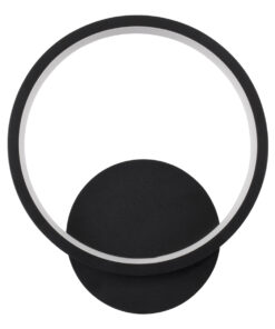 GloboStar® TED 61070 Φωτιστικό Τοίχου – Απλίκα Design LED CCT 9W 1080lm 300° AC 220-240V – Εναλλαγή Φωτισμού μέσω Διακόπτη On/Off All In One Ψυχρό 6000k+Φυσικό 4500k+Θερμό 2700k Μ20 x Π5.5 x Υ23cm – Μαύρο