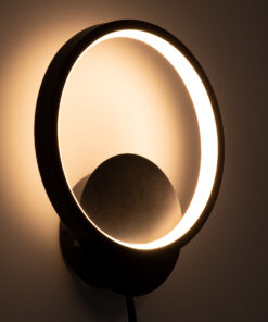 GloboStar® TED 61070 Φωτιστικό Τοίχου – Απλίκα Design LED CCT 9W 1080lm 300° AC 220-240V – Εναλλαγή Φωτισμού μέσω Διακόπτη On/Off All In One Ψυχρό 6000k+Φυσικό 4500k+Θερμό 2700k Μ20 x Π5.5 x Υ23cm – Μαύρο