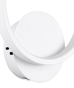 GloboStar® TED 61071 Φωτιστικό Τοίχου – Απλίκα Design LED CCT 9W 1080lm 300° AC 220-240V – Εναλλαγή Φωτισμού μέσω Διακόπτη On/Off All In One Ψυχρό 6000k+Φυσικό 4500k+Θερμό 2700k Μ20 x Π5.5 x Υ23cm – Λευκό