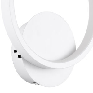 GloboStar® TED 61071 Φωτιστικό Τοίχου – Απλίκα Design LED CCT 9W 1080lm 300° AC 220-240V – Εναλλαγή Φωτισμού μέσω Διακόπτη On/Off All In One Ψυχρό 6000k+Φυσικό 4500k+Θερμό 2700k Μ20 x Π5.5 x Υ23cm – Λευκό