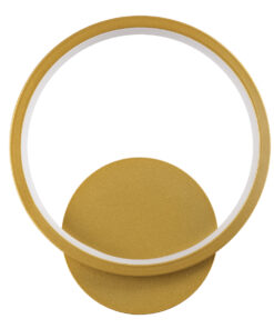 GloboStar® TED 61072 Φωτιστικό Τοίχου – Απλίκα Design LED CCT 9W 1080lm 300° AC 220-240V – Εναλλαγή Φωτισμού μέσω Διακόπτη On/Off All In One Ψυχρό 6000k+Φυσικό 4500k+Θερμό 2700k Μ20 x Π5.5 x Υ23cm – Χρυσό Βούρτσας