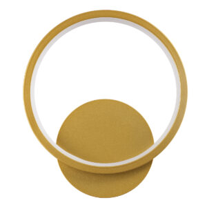 GloboStar® TED 61072 Φωτιστικό Τοίχου – Απλίκα Design LED CCT 9W 1080lm 300° AC 220-240V – Εναλλαγή Φωτισμού μέσω Διακόπτη On/Off All In One Ψυχρό 6000k+Φυσικό 4500k+Θερμό 2700k Μ20 x Π5.5 x Υ23cm – Χρυσό Βούρτσας