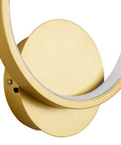 GloboStar® TED 61072 Φωτιστικό Τοίχου – Απλίκα Design LED CCT 9W 1080lm 300° AC 220-240V – Εναλλαγή Φωτισμού μέσω Διακόπτη On/Off All In One Ψυχρό 6000k+Φυσικό 4500k+Θερμό 2700k Μ20 x Π5.5 x Υ23cm – Χρυσό Βούρτσας