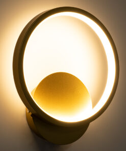 GloboStar® TED 61072 Φωτιστικό Τοίχου – Απλίκα Design LED CCT 9W 1080lm 300° AC 220-240V – Εναλλαγή Φωτισμού μέσω Διακόπτη On/Off All In One Ψυχρό 6000k+Φυσικό 4500k+Θερμό 2700k Μ20 x Π5.5 x Υ23cm – Χρυσό Βούρτσας