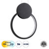 GloboStar® CYCLOS 61073 Κρεμαστό Φωτιστικό Οροφής Design LED CCT 9W 1080lm 300° AC 220-240V – Εναλλαγή Φωτισμού μέσω Διακόπτη On/Off All In One Ψυχρό 6000k+Φυσικό 4500k+Θερμό 2700k Μ21 x Π2.3 x Υ26.5cm – Μαύρο